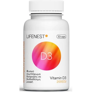 Lifenest Vitamin D3 Вітамін для підтримки імунітету та здоров'я яєць 2000iu 30 капс.