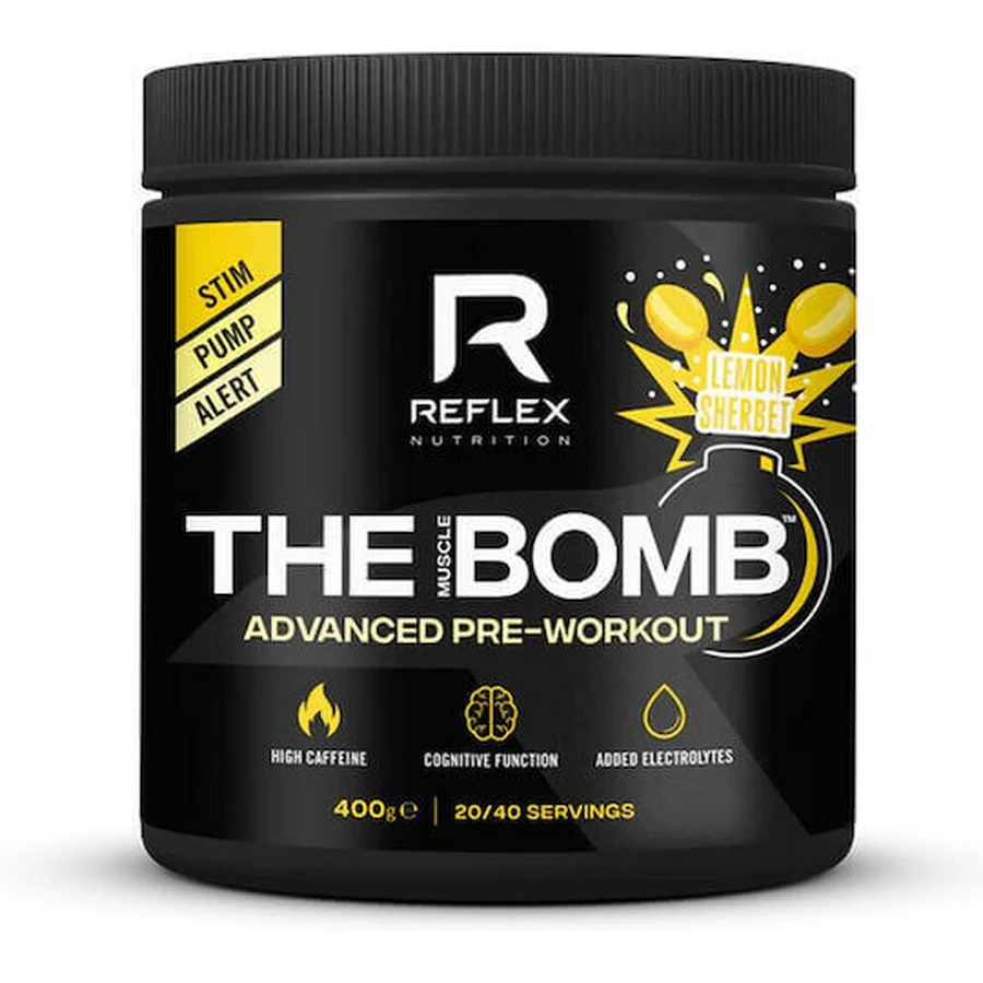 Reflex Nutrition Muscle Bomb 350mg Pre Workout Supplement 400gr lemon sherbet: цены и характеристики