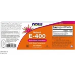 Now Foods Вітамін Е Вітамін для шкіри та антиоксидантної дії 400iu 268мг 50 м'яких гелів: ціни та характеристики