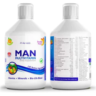 Шведський полівітамінний мультивітамінний комплекс Nutra Man Multivitamin для зміцнення енергії, імунітету та нервової системи апельсин 500мл