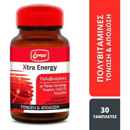 Lanes Xtra Energy Енергетичний мультивітамін 30 таблеток: ціни та характеристики