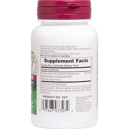 Nature's Plus Herbal Actives Green Tea Extended Release 30 файлов: цены и характеристики