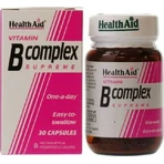 Health Aid Vitamin B Complex Supreme 30 caps Витамины для энергии, укрепления иммунитета и нервной системы 30 x 1 капсула: цены и характеристики