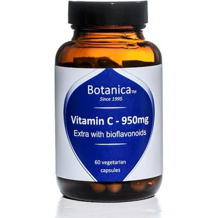 Botanica Вітамін С Вітамін для зміцнення імунної системи, шкіри та антиоксидантної дії 950 мг Цитрусові, 60 рослинних капсул