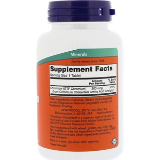 Now Foods GTF Chromium 250 таблеток