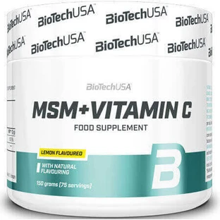 Biotech USA MSM + Vitamin C Joint & Bone Health Supplement 150gr Lemon