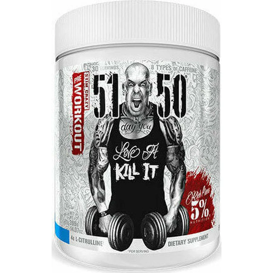 Rich Piana 5% Nutrition 5150 Stim Crazy Pre Workout Supplement 372gr Ice Blue: цены и характеристики
