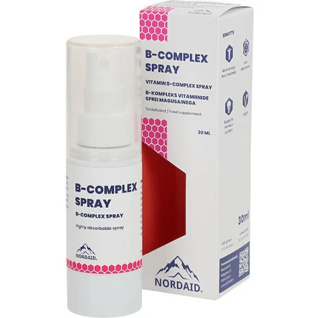 Витаминный спрей Nordaid B-Complex для энергии, укрепления иммунной и нервной систем 30 мл: цены и характеристики