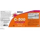 Now Foods C-500 з вітаміном шипшини для підтримки імунітету, шкіри та антиоксидантної дії 500 мг 100 таблеток