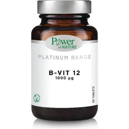 Power Of Nature Platinum Range B-Vit12 Вітамін для здоров'я нервової системи 1000 мг 60 таблеток: ціни та характеристики