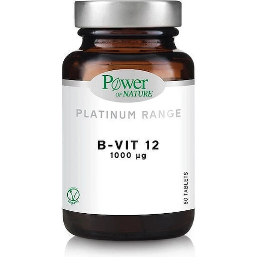 Power Of Nature Platinum Range B-Vit12 Вітамін для здоров'я нервової системи 1000 мг 60 таблеток: ціни та характеристики