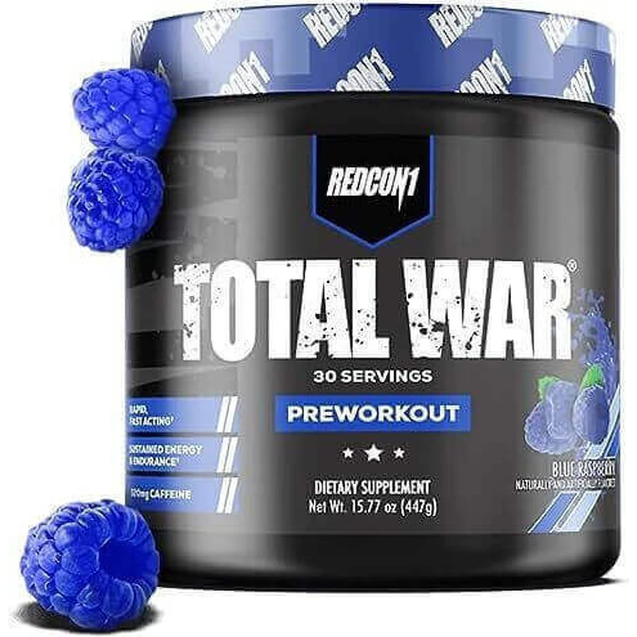 Redcon1 Total War Total War Pre Workout Supplement 420gr Blue Raspberry: цены и характеристики