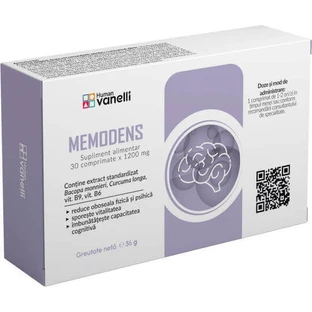 Human Vanelli Memodens Memory Supplement 30 caps Turmeric