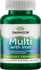 Swanson Century Formula Multi with Iron Мультивитамины для энергии, укрепления иммунитета и антиоксидантного действия 130 капс