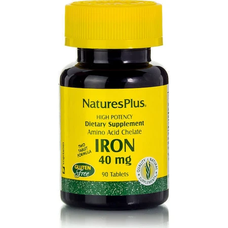 Залізо від Nature's Plus 40 мг 90 таблеток: ціни та характеристики