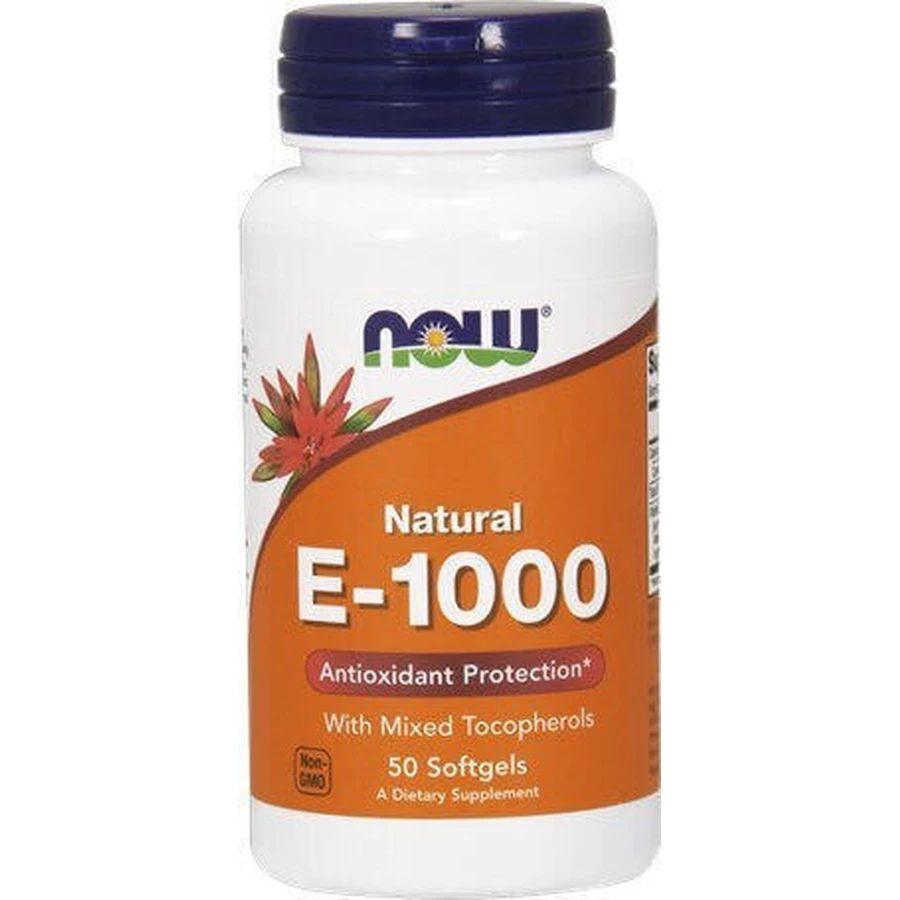 Now Foods Витамин Е для кожи и антиоксидантного действия 1000iu 50 софтгелей: цены и характеристики
