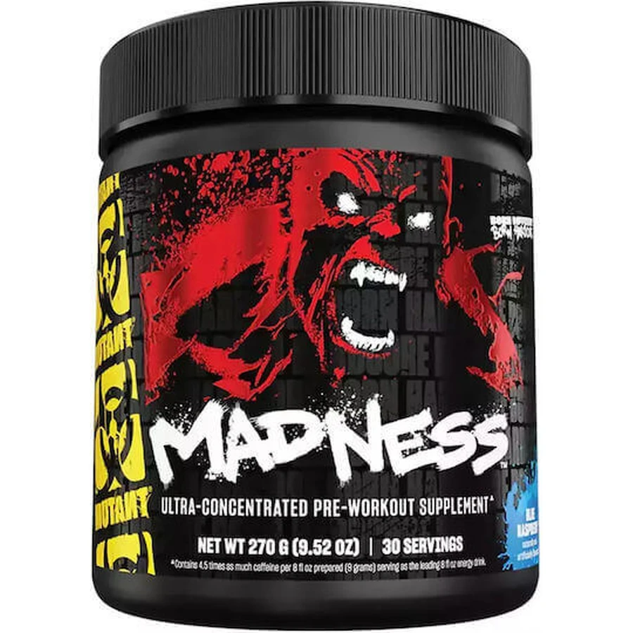 Mutant Madness Pre Workout Supplement 270гр 30 порций Blue Raspberry: цены и характеристики