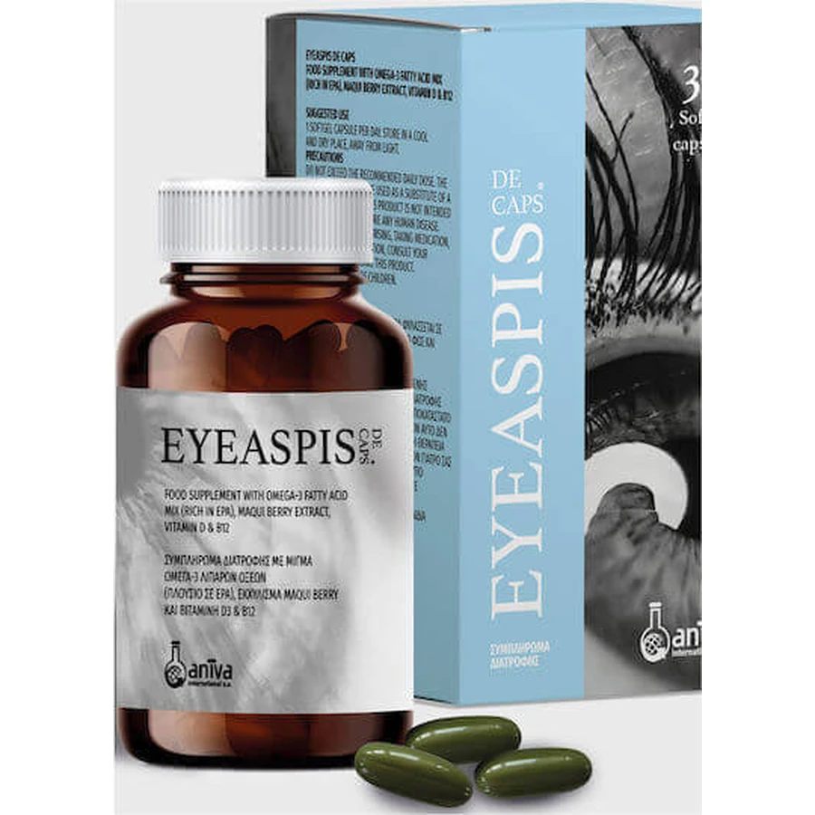 Спеціальна харчова добавка Aniva Eyeaspis 30 капс.: ціни та характеристики