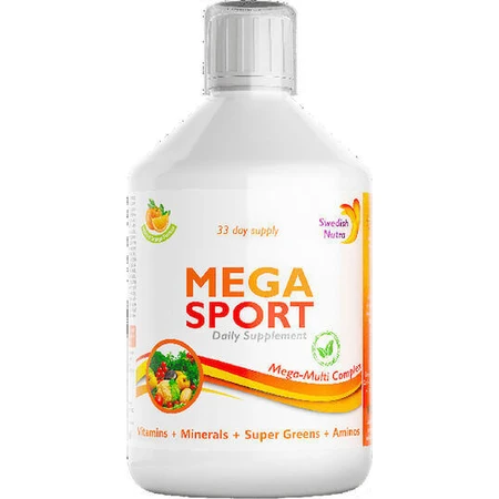 Swedish Nutra Mega Sport Multivitamin Мультивитамины для энергии, укрепления иммунитета и нервной системы Апельсин 500 мл: цены и характеристики