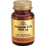 Solgar Vitamin B12 Вітамін для здоров'я нервової системи 500мкг 50 рослинних капсул: ціни та характеристики