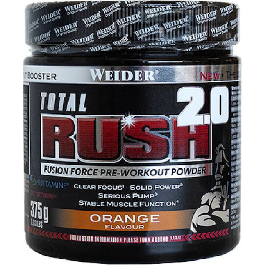 Weider Total Rush 2.0 Pre Workout Supplement 375gr Orange: цены и характеристики