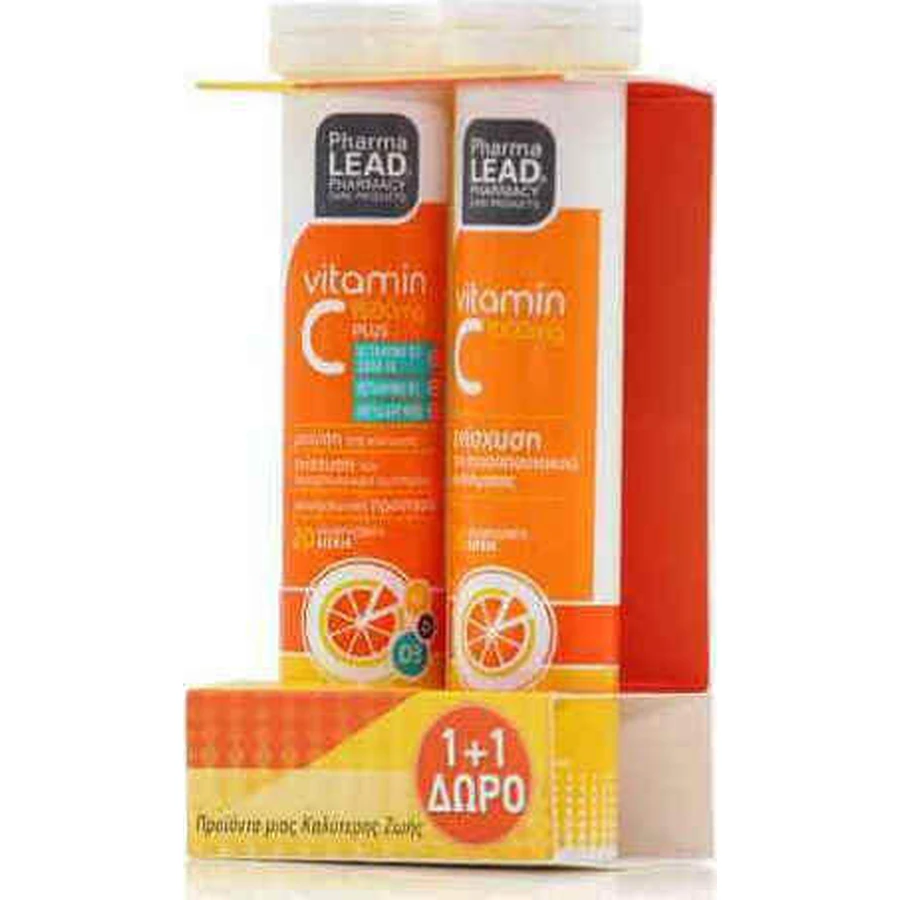 Pharmalead Vitamin C Plus Витамин и витамин C 1000 мг для поддержки иммунитета, кожи и антиоксидантного действия Апельсин 2шт: цены и характеристики
