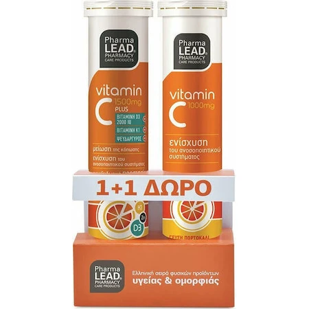 Pharmalead Vitamin C Plus Витамин и витамин C 1000 мг для поддержки иммунитета, кожи и антиоксидантного действия Апельсин 2шт: цены и характеристики
