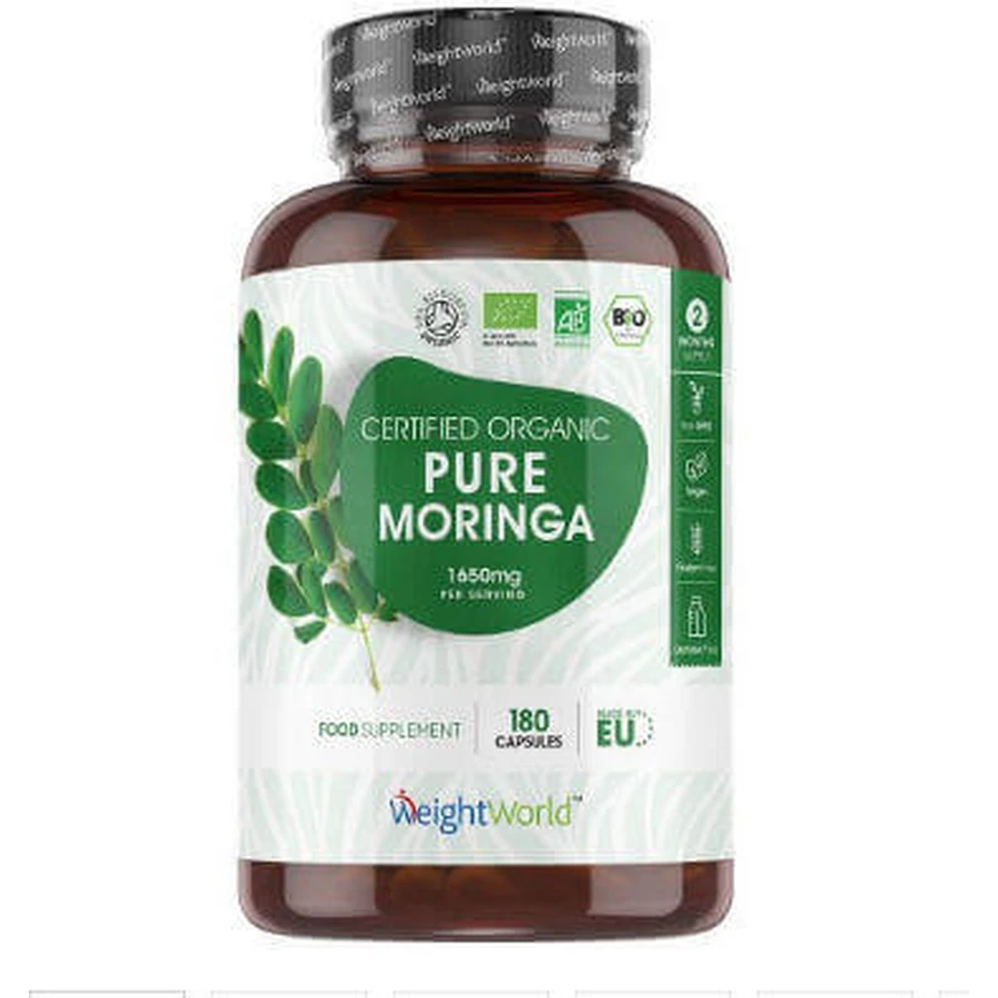 ВагаWorld Moringa 1650 мг 180 капсул: ціни та характеристики