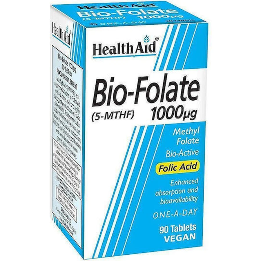 Health Aid Bio-Folate 1000mg Пищевая добавка Special Special 90 табл.: цены и характеристики