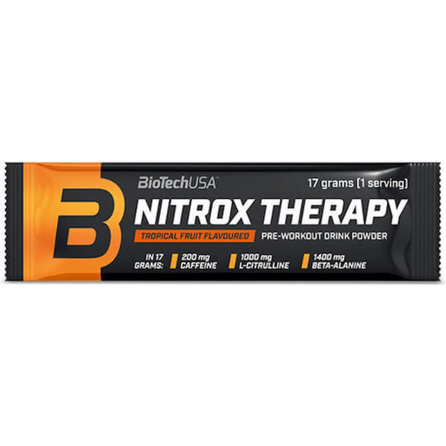 Biotech USA Nitrox Therapy Добавка для схуднення 17гр Тропічні фрукти: ціни та характеристики