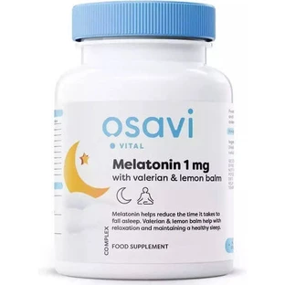 Osavi Melatonin with Valerian & Lemon Balm Sleep Supplement 60 растительных капсул