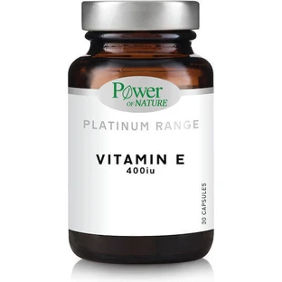 Power Of Nature Platinum Range Vitamin E Skin Vitamin E & Antioxidant Action 400iu 30 caps