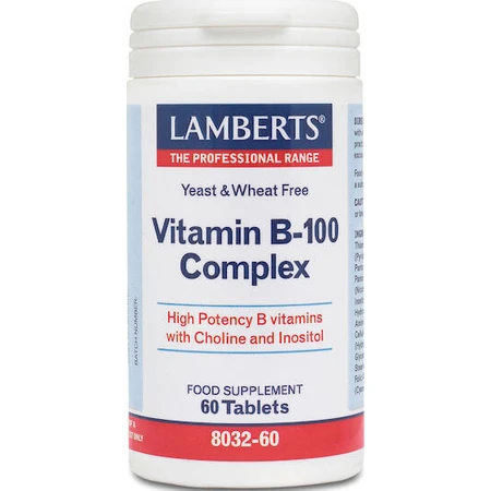 Lamberts Vitamin B-100 Комплексний вітамін для зміцнення енергії, імунітету та нервової системи 100 мг Енергія 60 таблеток: ціни та характеристики