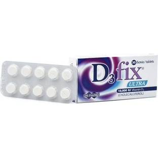 UNI-PHARMA D3 Fix Ultra Вітамін для зміцнення імунної системи та здоров'я яєць 10000iu 30 капс.