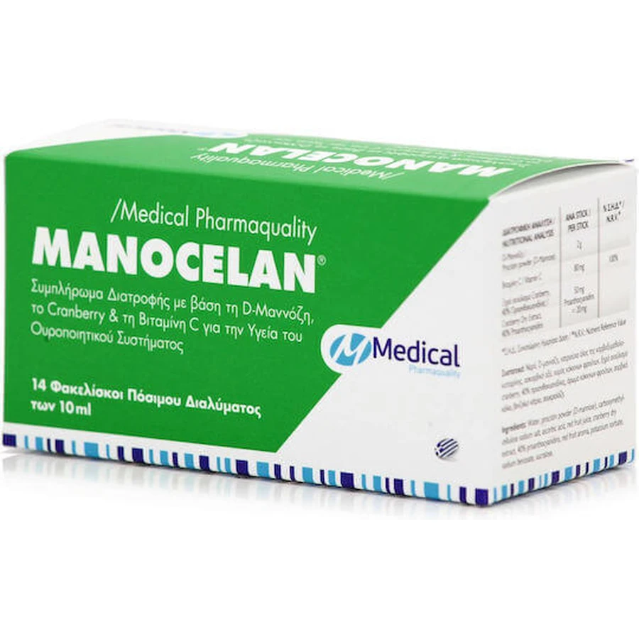 Medical Pharmaquality Manoclean Специальная пищевая добавка 14 пакетиков: цены и характеристики