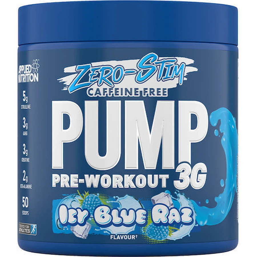 Applied Nutrition Pump Zero-Stim Предтреніровочная добавка до їжі 375гр Ice Blue Raspberry: ціни та характеристики