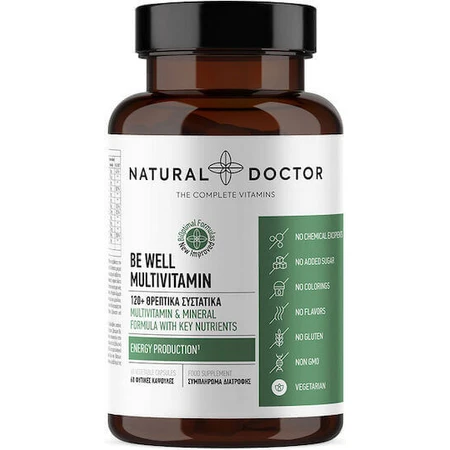 Natural Doctor Be Well Multivitamin Мультивитамины для энергии, укрепления иммунной системы и волос 60 растительных капсул: цены и характеристики