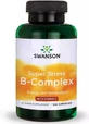 Swanson Super Stress B-Complex Витамины для энергии, укрепления иммунной и нервной систем без вкуса 100 капс
