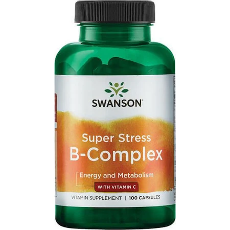Swanson Super Stress B-Complex Витамины для энергии, укрепления иммунной и нервной систем без вкуса 100 капс: цены и характеристики