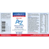 Lamberts A to Z Multivitamins Мультивітаміни для енергії, зміцнення імунітету та здоров'я я яєць Мультивітаміни та мінерали 60 таблеток