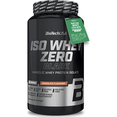 Biotech USA Iso Whey Zero Нульовий чорний сироватковий протеїн з креатином, без глютену і лактози зі смаком шоколаду 908гр: ціни та характеристики
