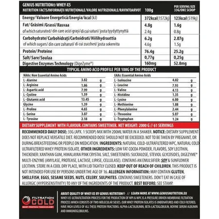 Genius Nutrition Whey-X5 Сывороточный протеин со вкусом карамельного шоколада 2 кг: цены и характеристики