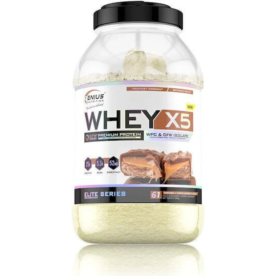 Genius Nutrition Whey-X5 Сывороточный протеин со вкусом карамельного шоколада 2 кг: цены и характеристики