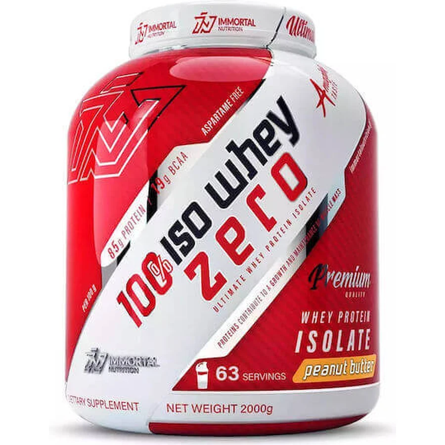 Immortal Nutrition 100% Iso Whey Zero Whey Protein Сывороточный протеин без лактозы со вкусом арахисового масла 2 кг: цены и характеристики