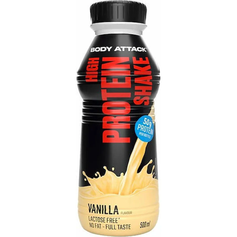 Body Attack Высокопротеиновый безлактозный коктейль со вкусом ванили 500 мл: цены и характеристики