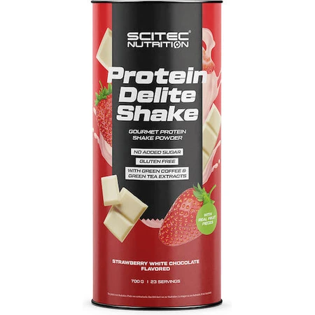 Scitec Nutrition Protein Delite Shake без глютену зі смаком полуниці та білого шоколаду 700гр: ціни та характеристики