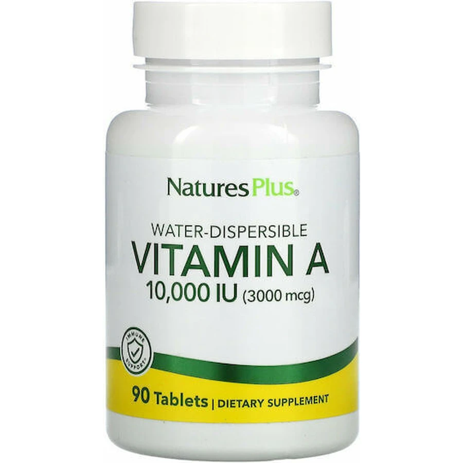 Nature's Plus Immune Support Водно-диспергируемый витамин А для волос, кожи и антиоксидантного действия 10000iu 90 таблеток: цены и характеристики