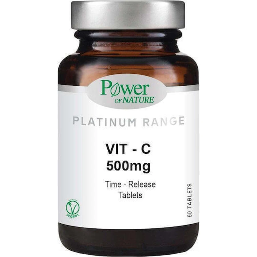 Power Health Вітамін С з платиновою лінійкою для підтримки імунітету, шкіри та антиоксидантної дії 500 мг 60 таблеток: ціни та характеристики