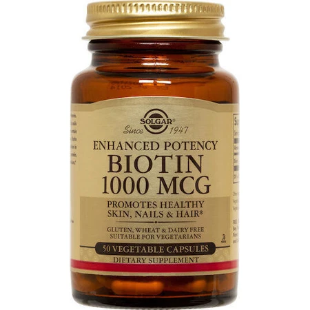 Solgar Enchanced Potency Biotin Витамин для волос, кожи и ногтей 1000 мкг 50 растительных капсул: цены и характеристики