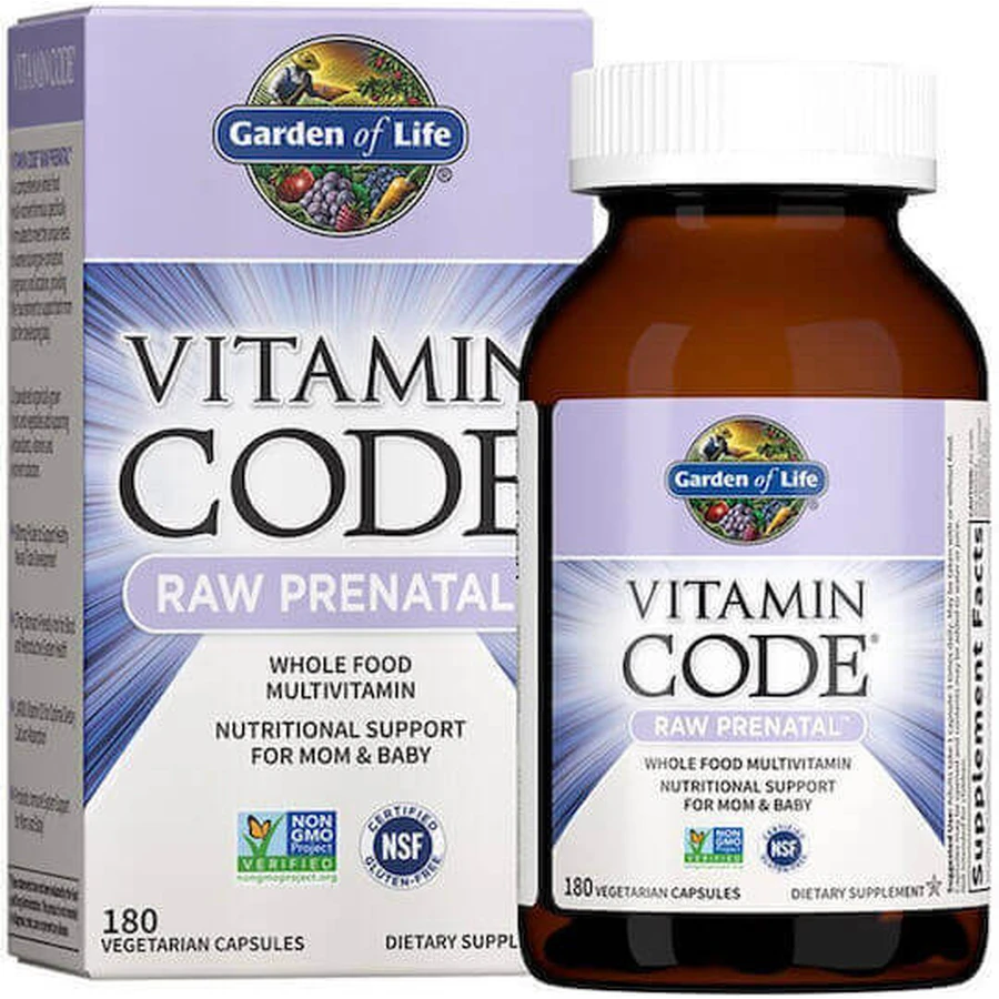 Garden Of Life Vitamin Code Сира добавка для вагітних 180 рослинних капсул: ціни та характеристики